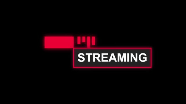 Motion video of red neon streaming overlay graphic