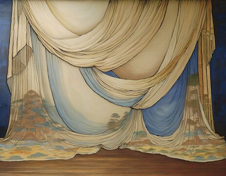 linen curtain tilde wave