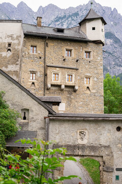 Salzburg, Austria - 11 July 2019: View of the hohenwerfen castle in Austria.