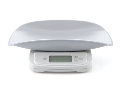 digital baby weighing scale infant weight monitor isolated on transparent background