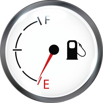 Car Fuel Gauge Meter and Gasoline Level Indicators Collection