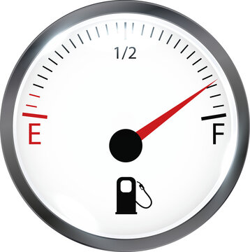 Car Fuel Gauge Meter and Gasoline Level Indicators Collection
