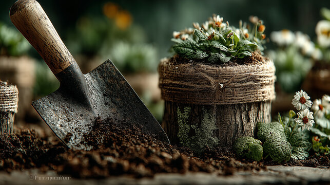 Vertical of spring gardening lifestyle