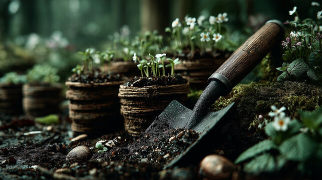 Vertical of spring gardening lifestyle