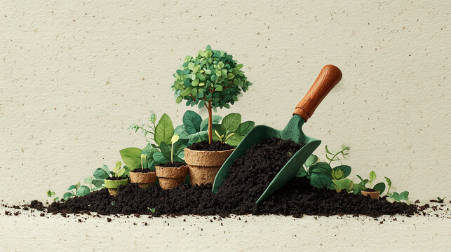 Vertical of spring gardening lifestyle