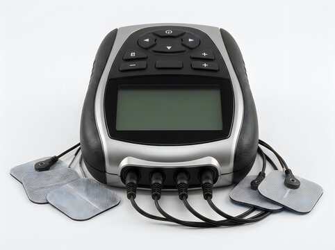 tens unit electronic muscle stimulator massage device isolated on transparent background