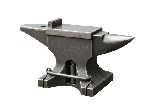 Heavy duty metal blacksmith anvil isolated on transparent background