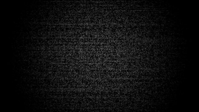 Static tv noise, bad tv signal monochrome TV static noise interference on a TV screen caused by satellite signal loss. No signal, flickering, old analog vintage concept. 4k, digital
