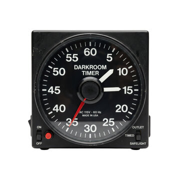 Vintage darkroom timer for photographic developing and printing processes