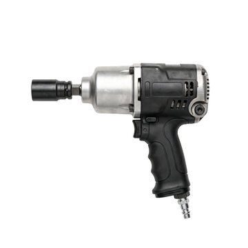 Professional pneumatic impact wrench with socket for automotive repair and construction