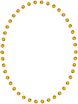 Rhinestone Oval Frame