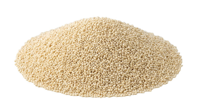 Macro Photo Of White Poppy Seeds Heap Isolated On Solid White Background