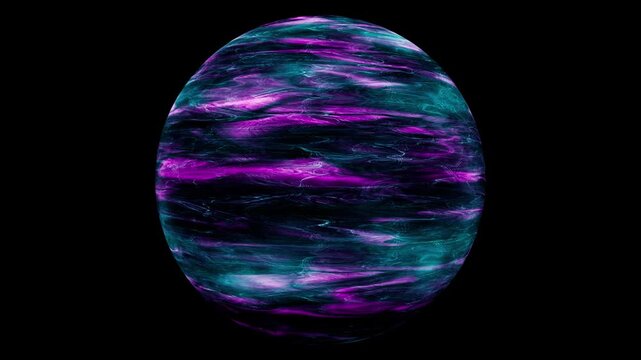 Glowing Neon Energy Sphere Loop