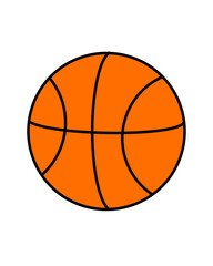 Fototapeta premium Orange Basketball Ball Illustration