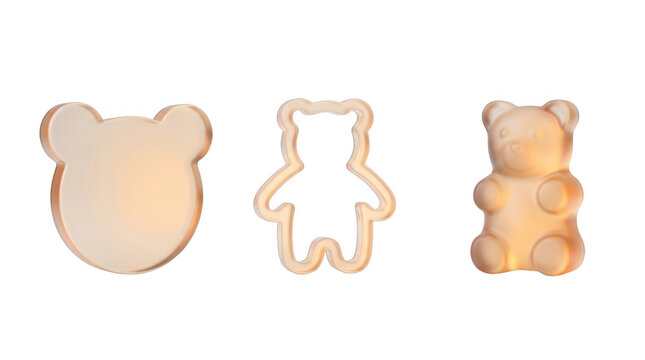 Adorable bear shaped cookie cutter set perfect for baking and adding a playful touch to your sweet creations