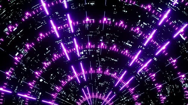 Scifi Protractor Neon Light Background