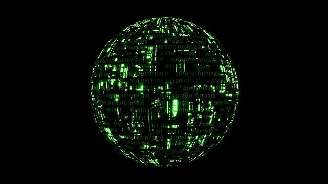 Glowing Sphere Matrix Background