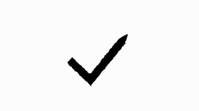 Tick mark icon animation 4k video. right check mark icon transparent background. Tick symbol animation, success approval correct sign.background with subtle neon glow effect perfect for success ...