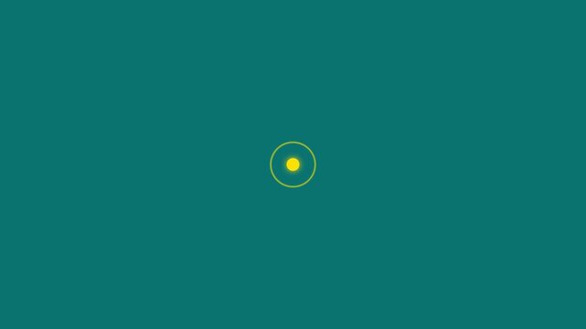 Minimalist pulsing dot animation on black background. Abstract glowing circle loop animation. Red radio wave animation an alpha channel.