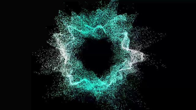 Abstract Digital Energy Explosion Burst Wave Particle Vortex Background