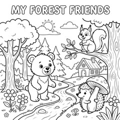 Naklejka premium coloring book for kids