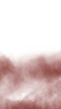 Dark red smoky fog overlay gradient, flowing smoke, soft edges, with transparent background, dramatic atmospheric haze and flowing abstract texture