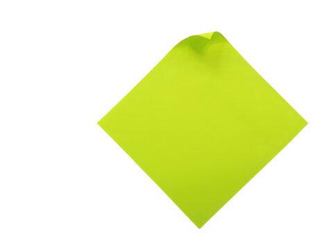 Neon green square adhesive note
