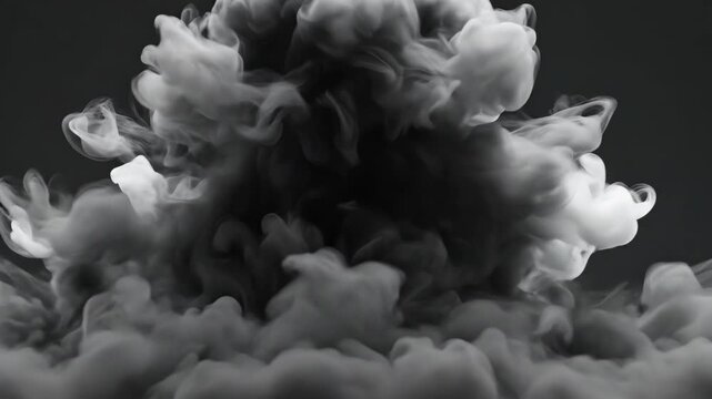  Cinematic flowing fog effect for visual motion. Abstract smoke effect background for creative design visuals. Fluid motion of vibrant pigment clouds. 