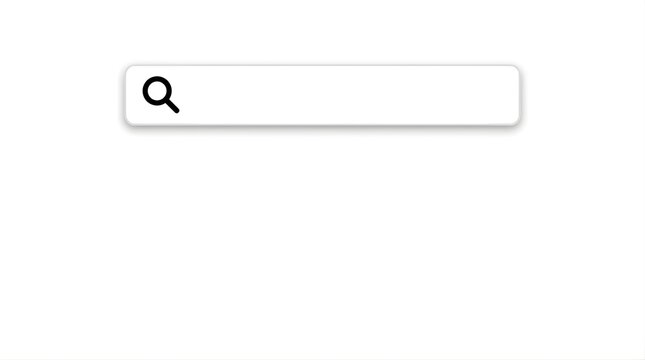 Empty web search bar with magnifying glass icon for internet browsing
