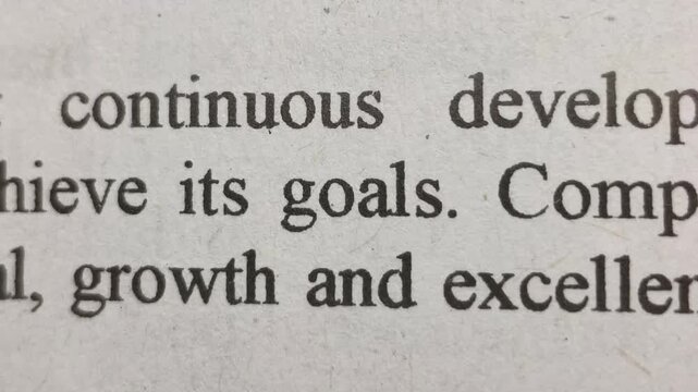 Goals word or text printed on news articles, book or magazine white page emphasize and highlight. Ambition, planning, setting goal, aspirations, personal development and motivation concept.