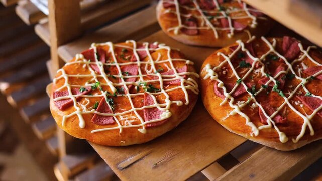 Bakery Working Process, Industrial Bread and Pastry Production in Modern Bakery Factory, Dough Mixing, Kneading, Baking and Packaging on Automated Production Line, Food Manufacturing Facility.