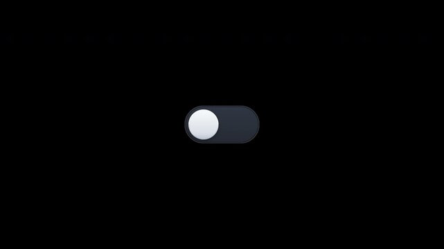 Modern digital toggle switch animation transitioning between off and on states