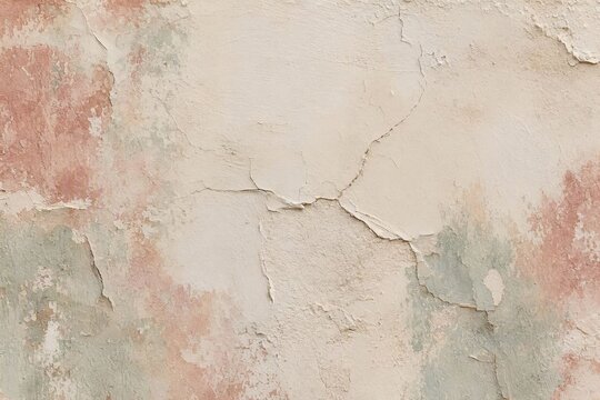 Cracked stucco wall with painterly color wash for creative backgrounds - Painterly color gradients over cracked stucco create a dramatic, textured backdrop