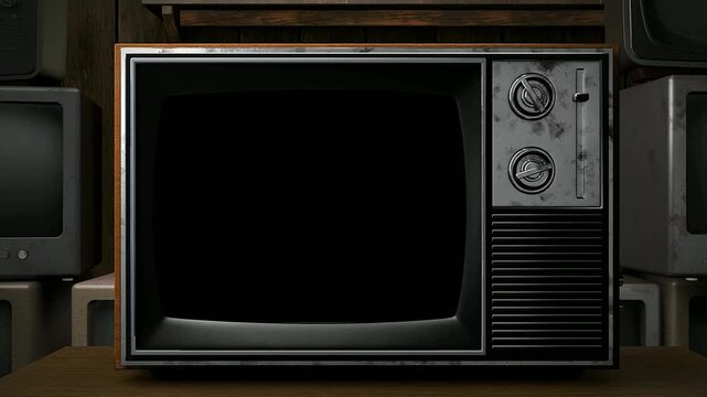 vintage television crt analog static noise