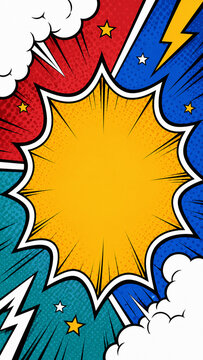 Colorful Comic Book Pop Art Background