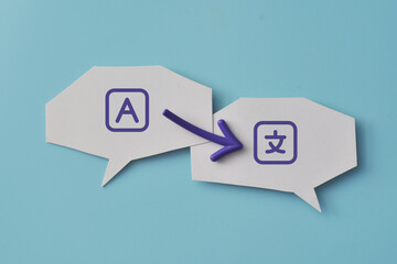 Language Translation and Communication Concept © fidaolga