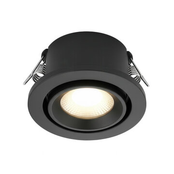 Modern recessed ceiling light with black trim