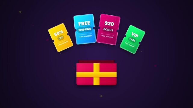 Vibrant collection of special discount coupons and loyalty rewards for a premium shopping experience.