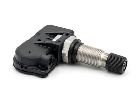 Close-up of a throttle position sensor isolated on white background