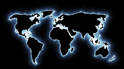 world map on black background ©  bismillah stock