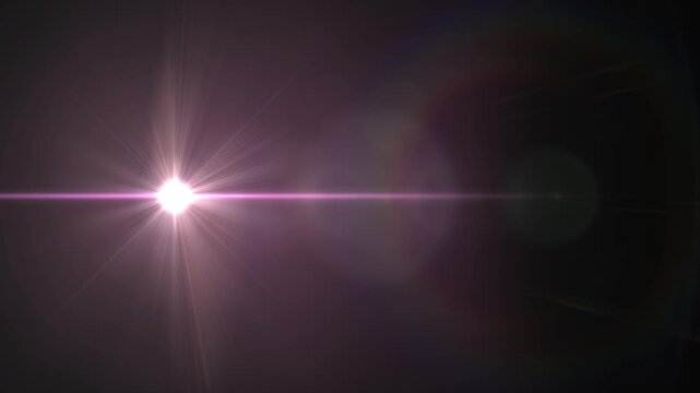 80s retribution Pink Lens Flare Cinematic Overlay - Bright Light Effect Stock Video