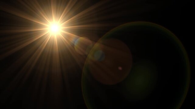 California sun Golden Lens Flare - Cinematic Light Effect Background Stock Video