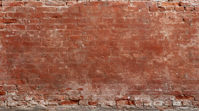 Old Weathered Red Brick Wall Surface Texture Background