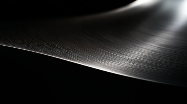 Sharp Steel Blade Edge with Brushed Metallic Texture
