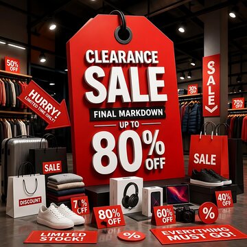 Stock clearance social media post design