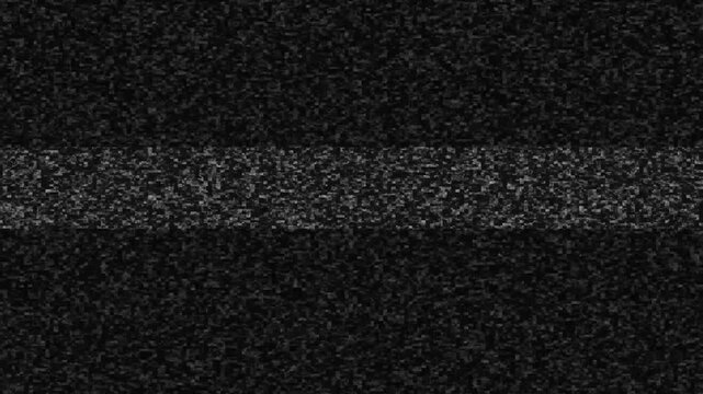 TV snow or noise background. Detained analog tile visor. Bad Tc Signal - Static v noise, black and white. Motion graphics of TV noise concept