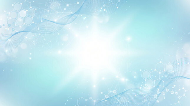 Abstract medical science background with chemical formulas and molecular structures