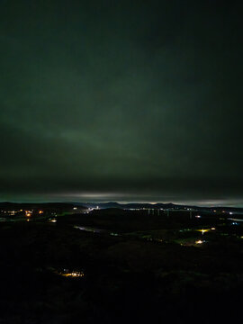 The Aurora Borealis, the northern lights, showing up above Castlegoland in County Donegal, Ireland