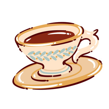 Tea Cup Hand Drawn Doodle