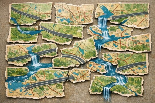 A collection of maps spread out on a table, perfect for planning a trip or studying a region